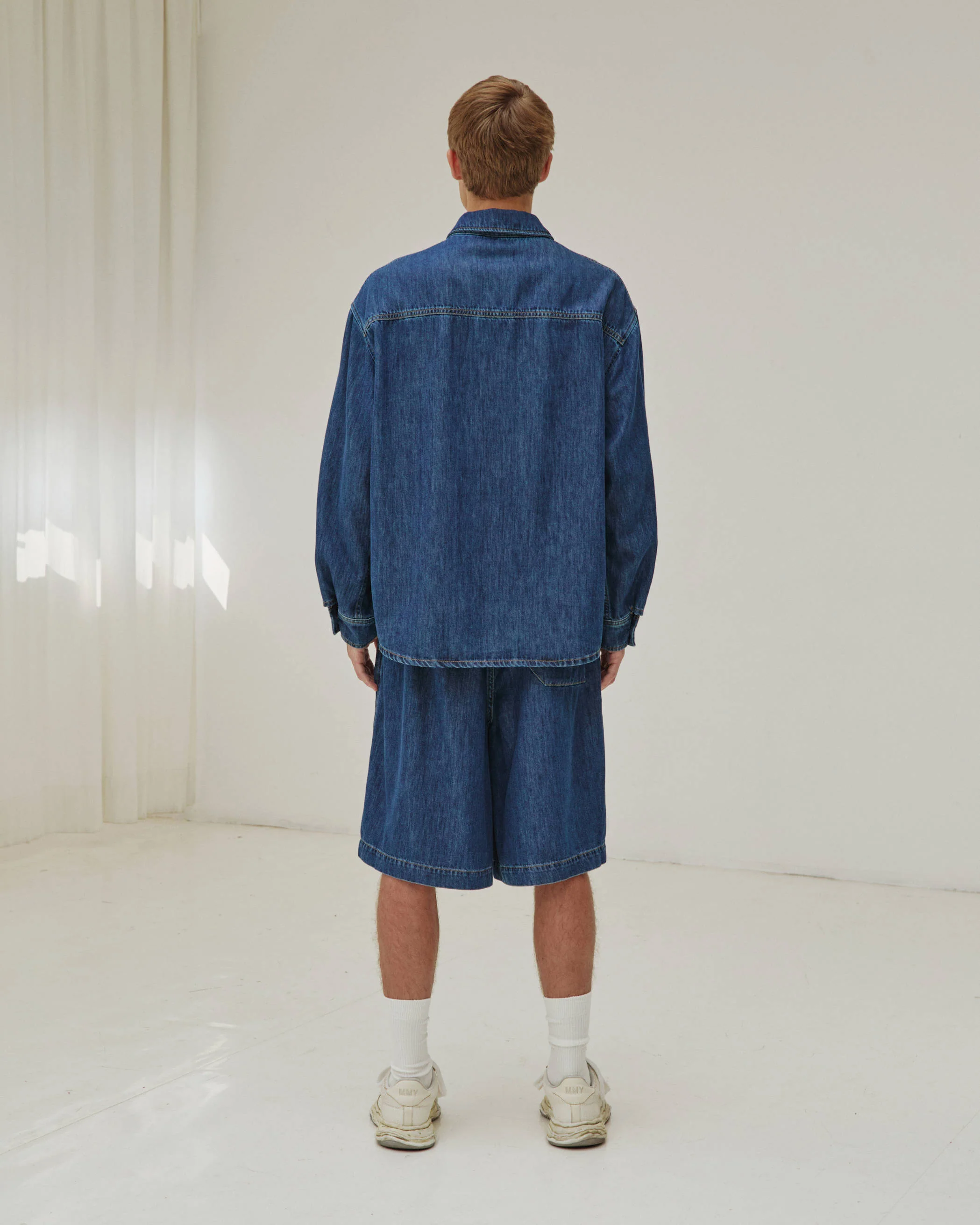 BRAD - JOGGER FIT SHORTS TENCEL DENIM - Image 3
