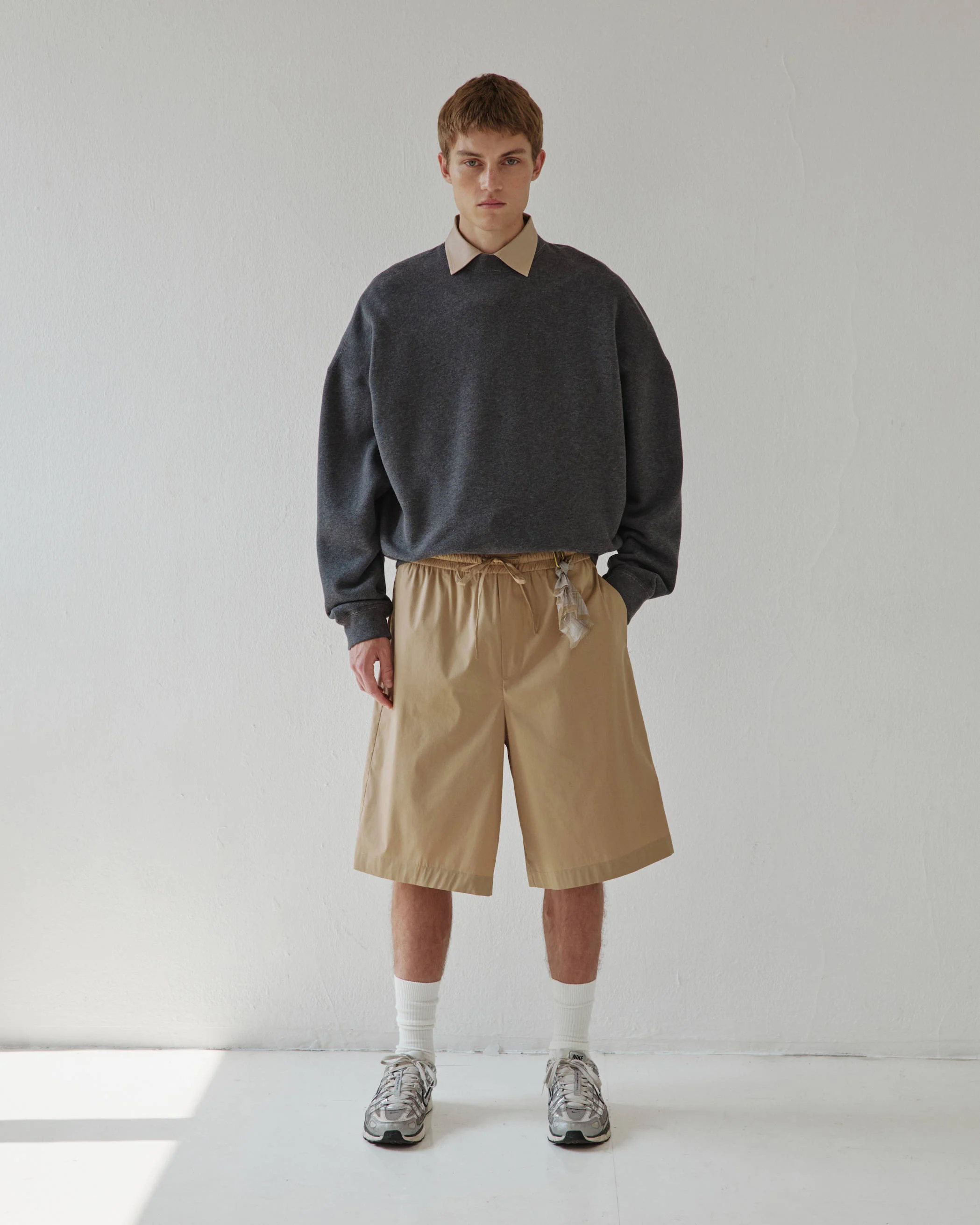 BRAD -  LIGHT WEIGHT POPELINE JOGGER FIT SHORTS - Image 2
