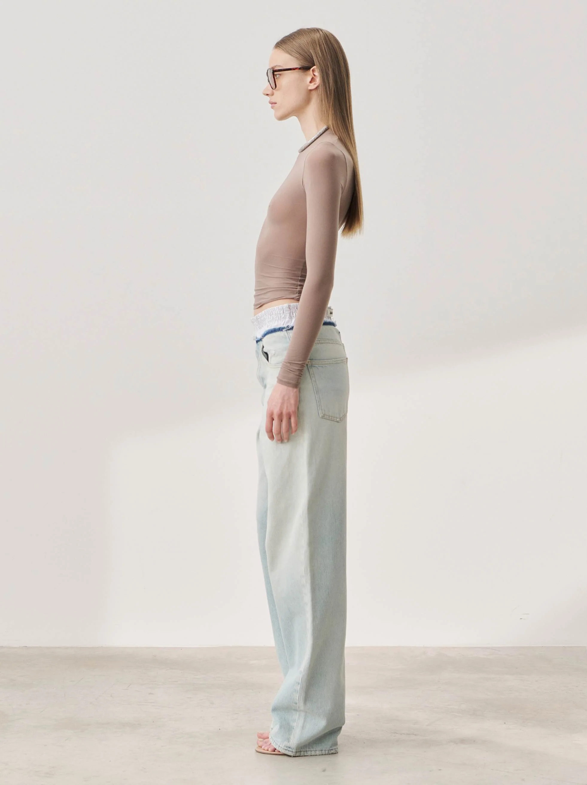 CLAIRE - CRYSTAL BOXER BOYFRIEND DENIM - Image 2