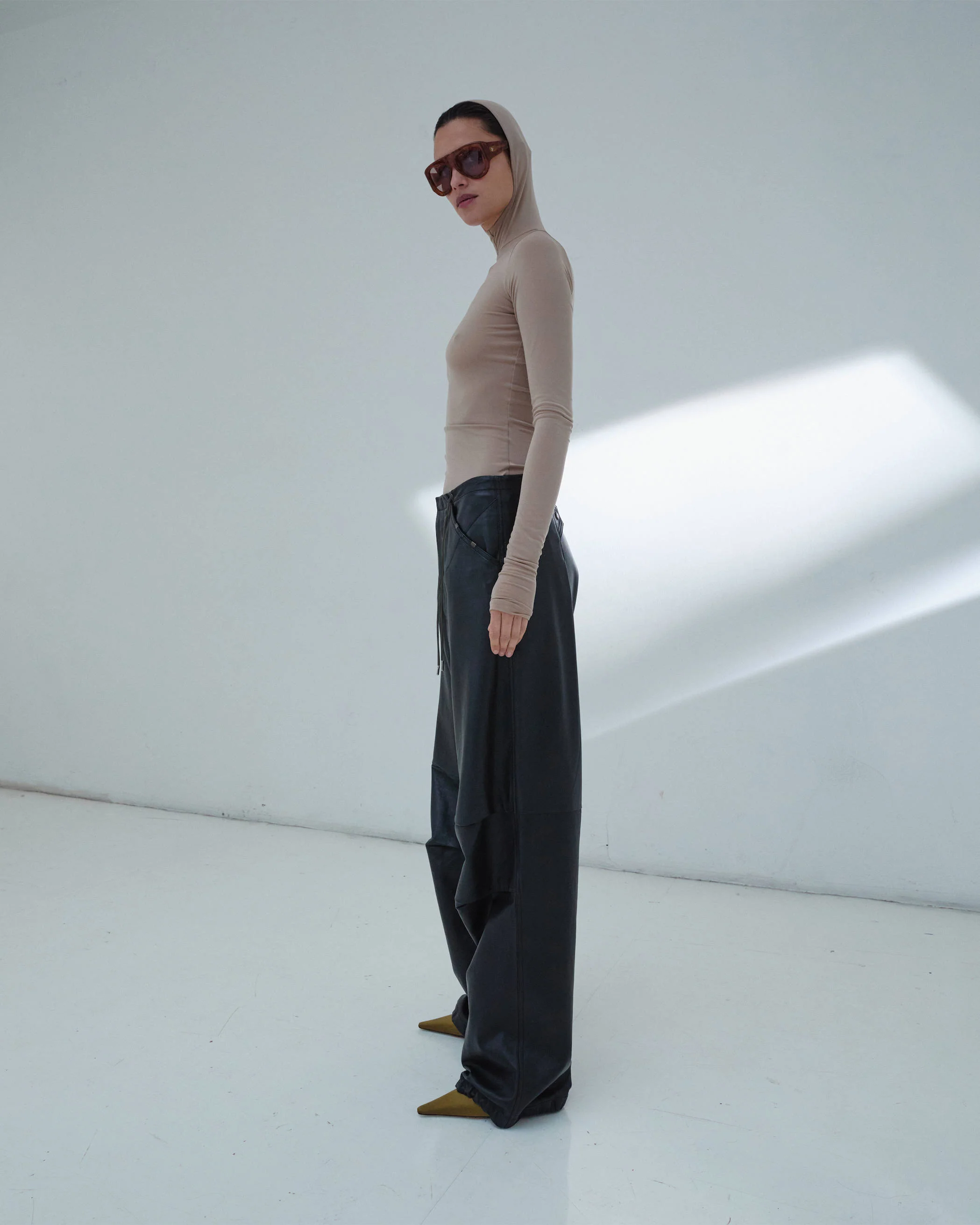 DAISY - PLONGE NAPPA LEATHER PANTS - Image 2