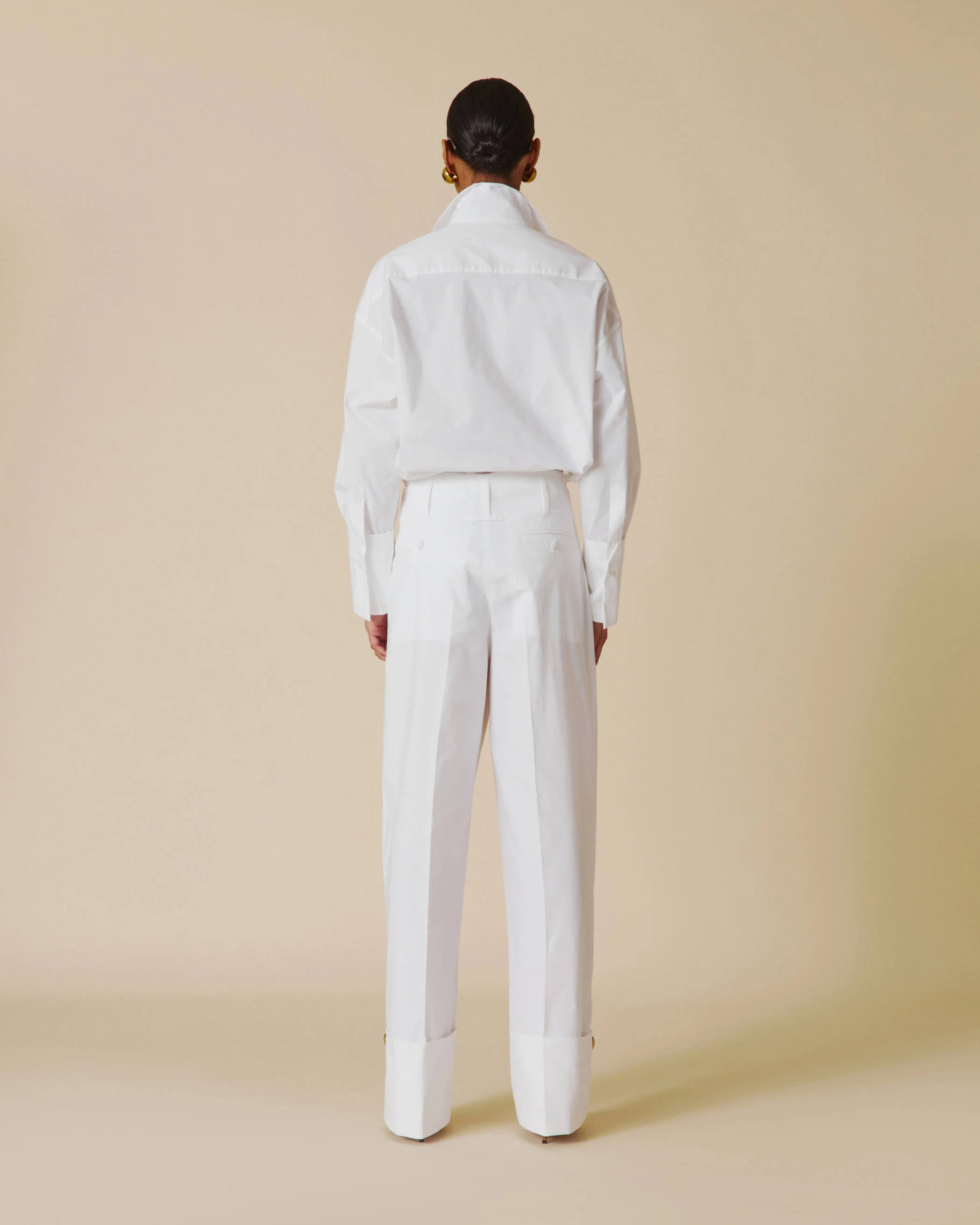 DIANA - TAILORED CUFF POPELINE PANTS - Image 3