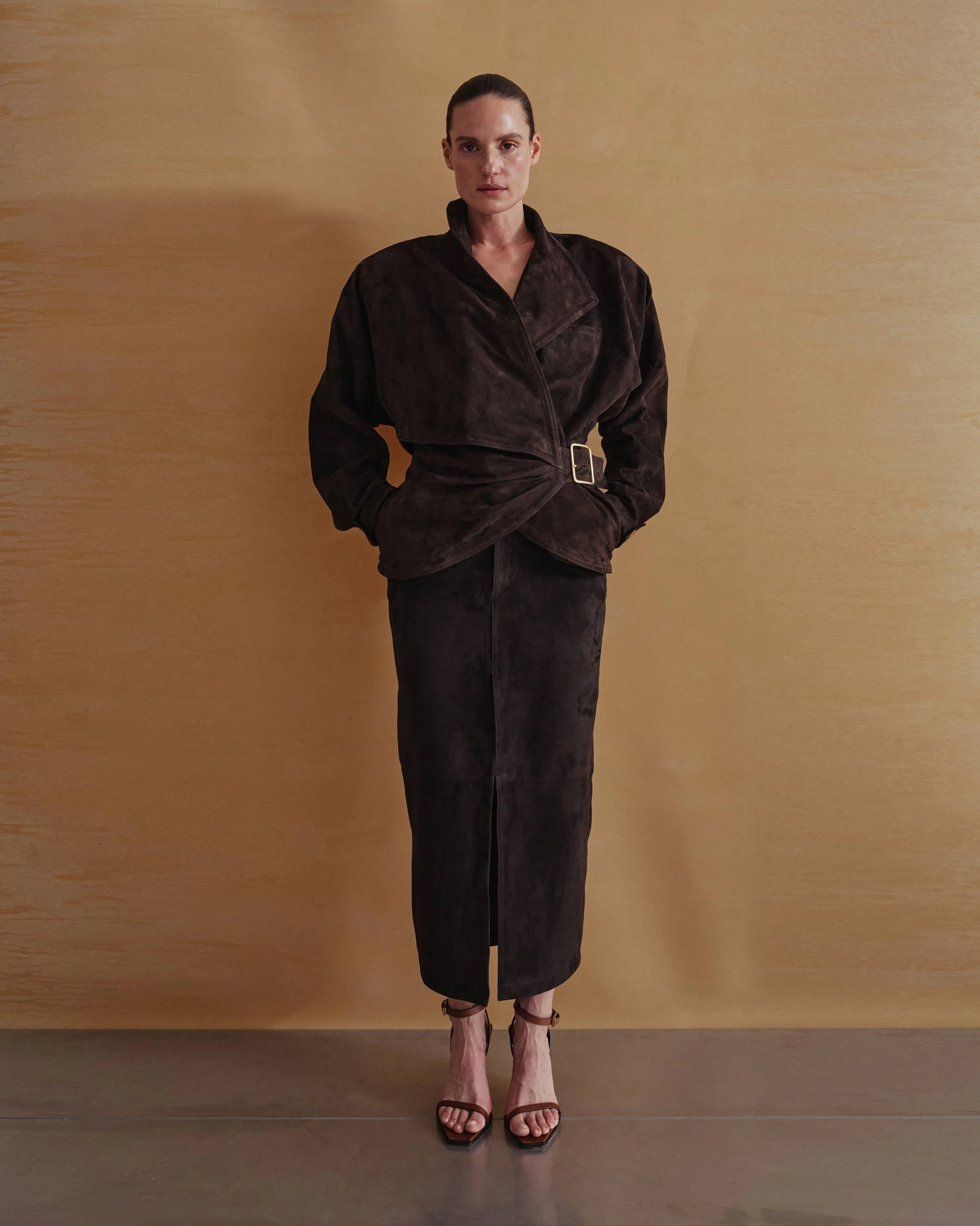 ERIKA - LEATHER SUEDE SKIRT