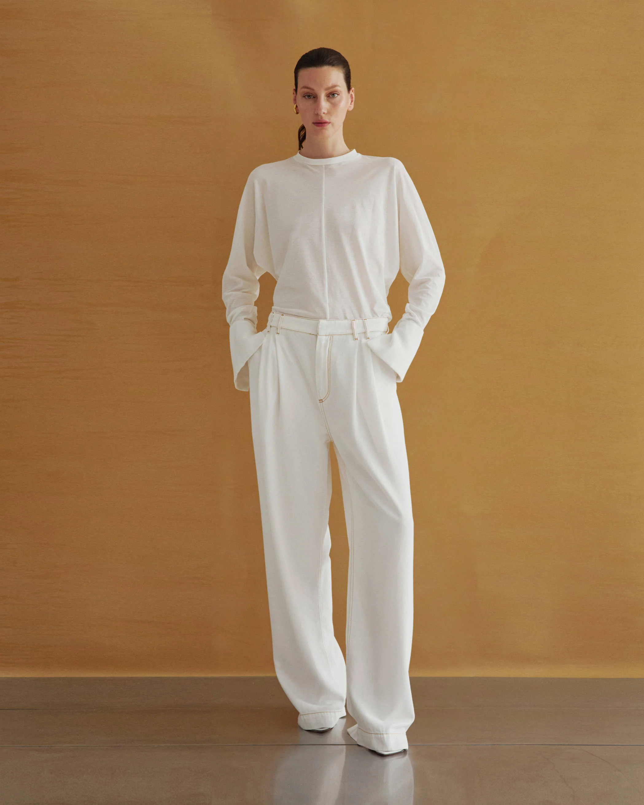 FRANCE - PLEAT WIDE-LEG TENCEL DENIM