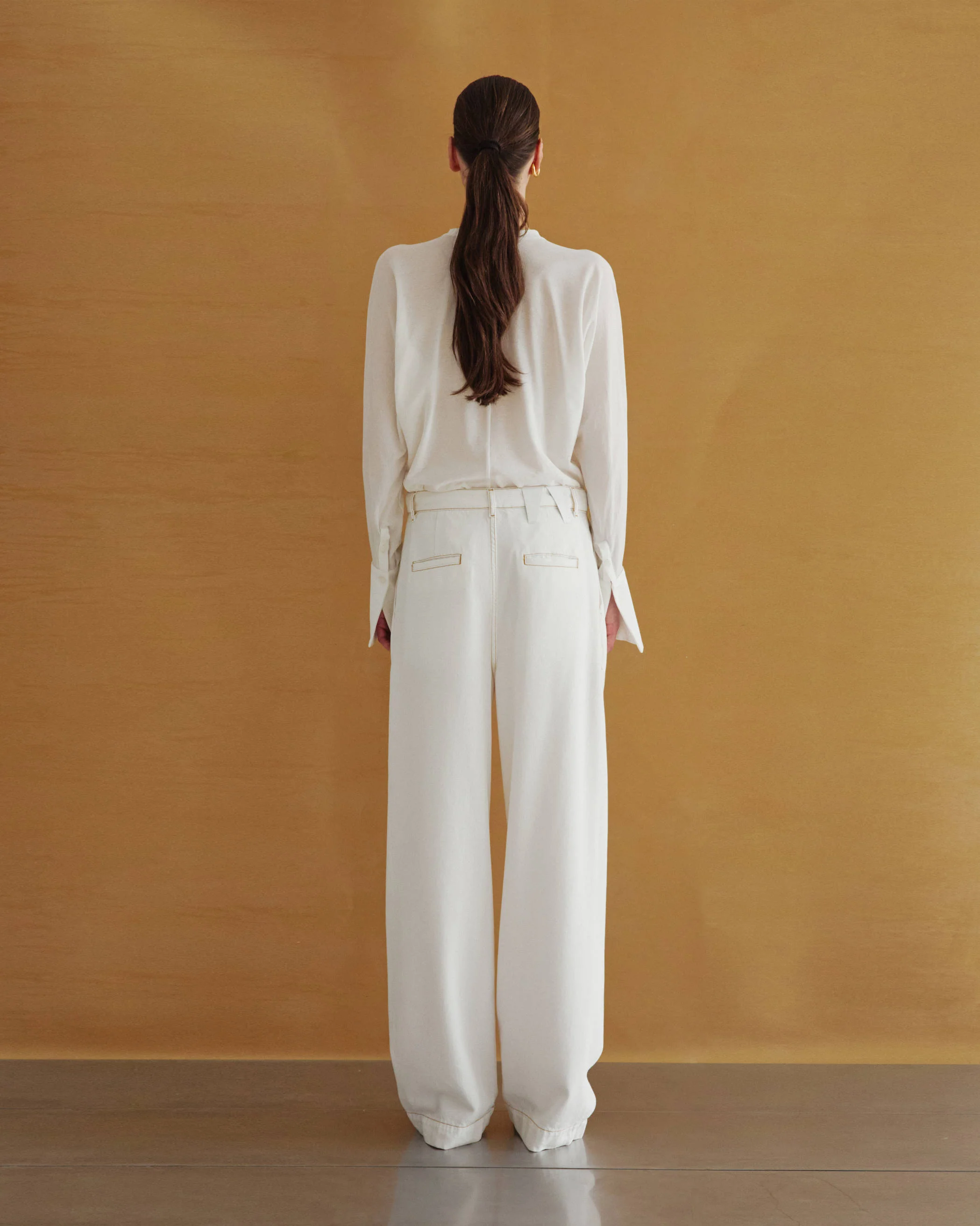 FRANCE - PLEAT WIDE-LEG TENCEL DENIM - Image 3