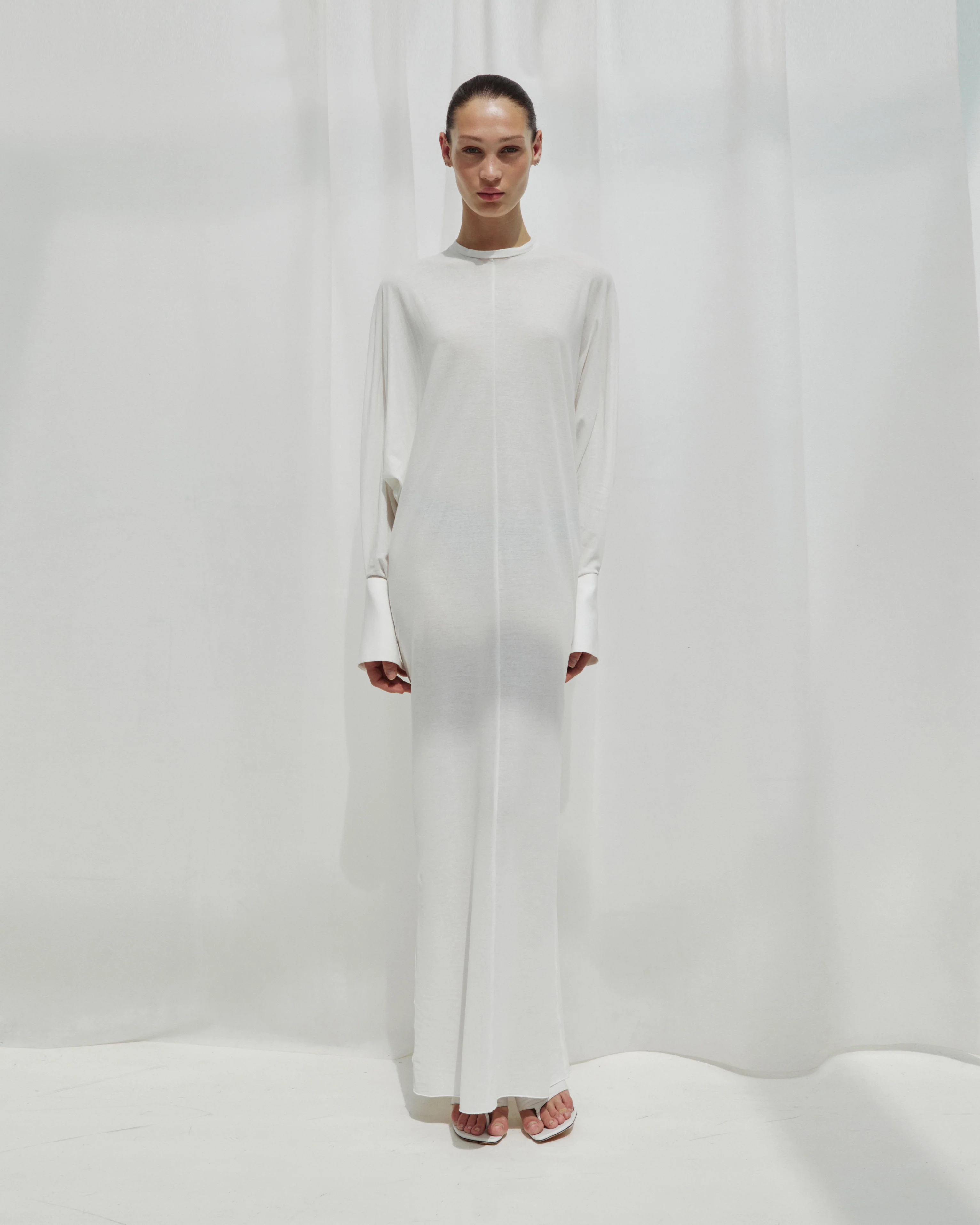 FRIDA - LIGHT JERSEY CUFF LONG SLEEVE DRESS