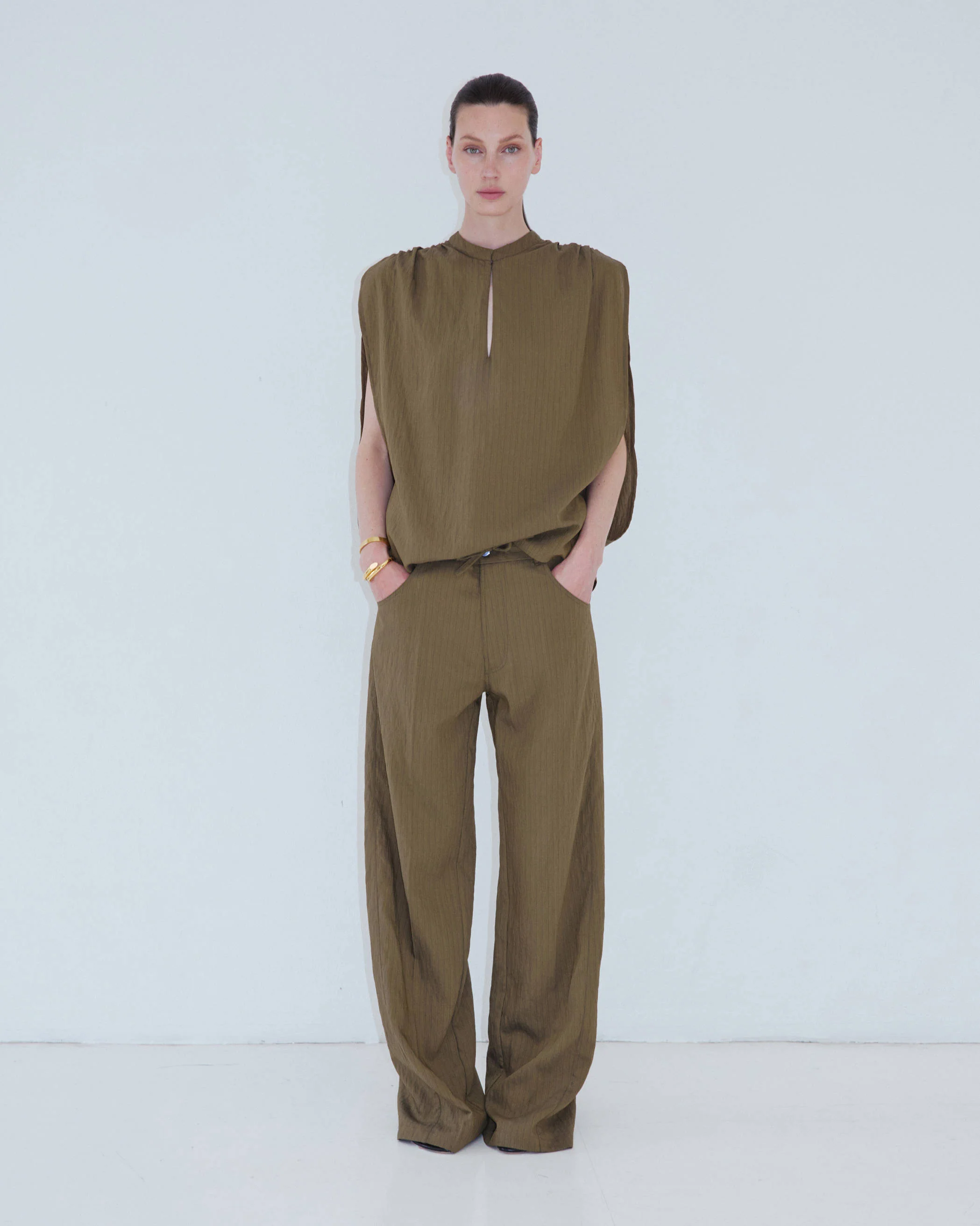 IRIS - LIGHT MODAL PAPER BAG PANTS