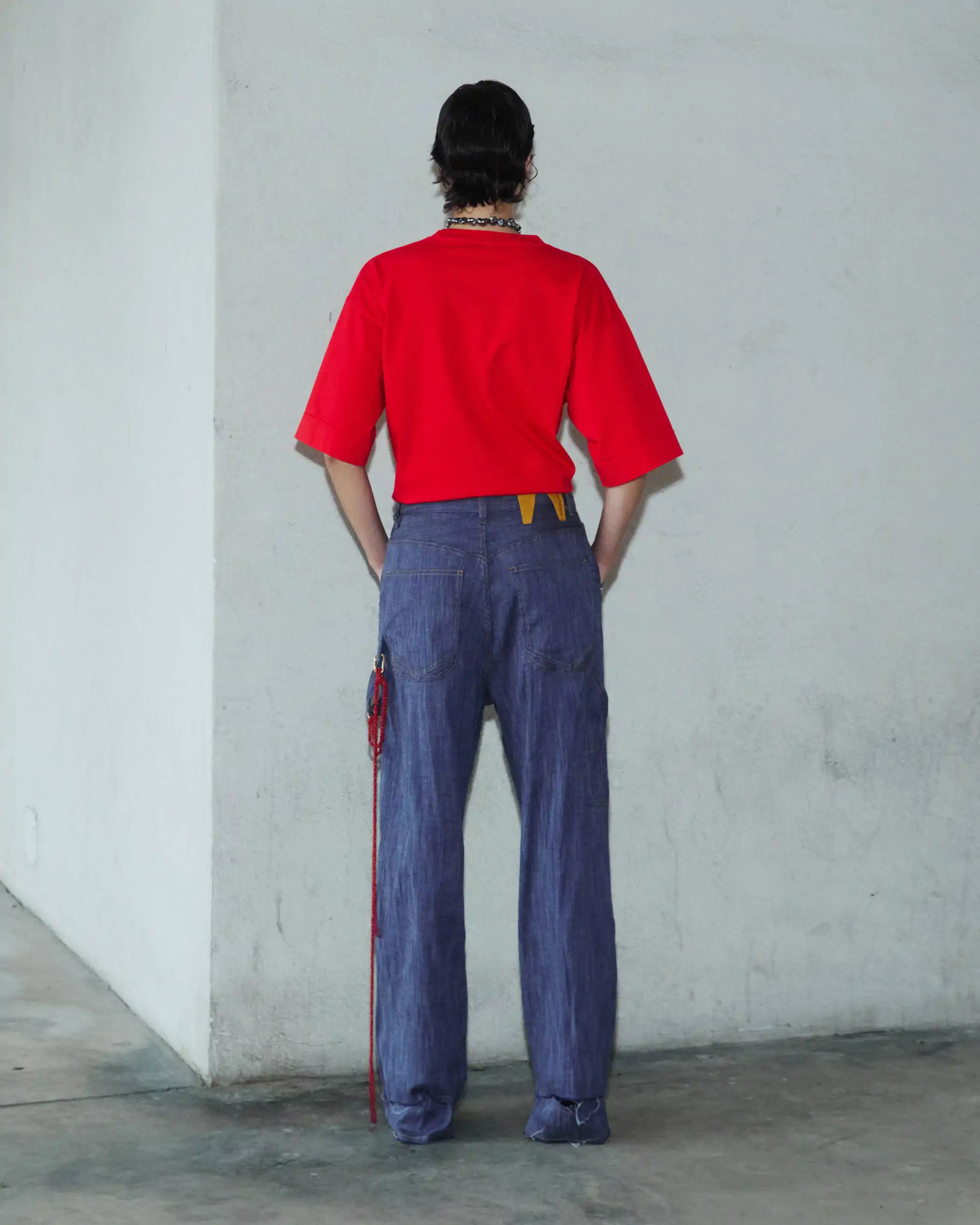 LISA - CHAIN ADORNED LOOSE FIT CARPENTER DENIM - Image 3