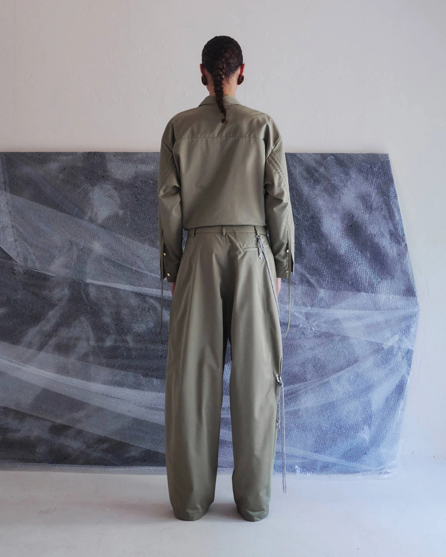 PHEBE - FAUX PEARL ADORNED RELAXED PANTS - Image 3