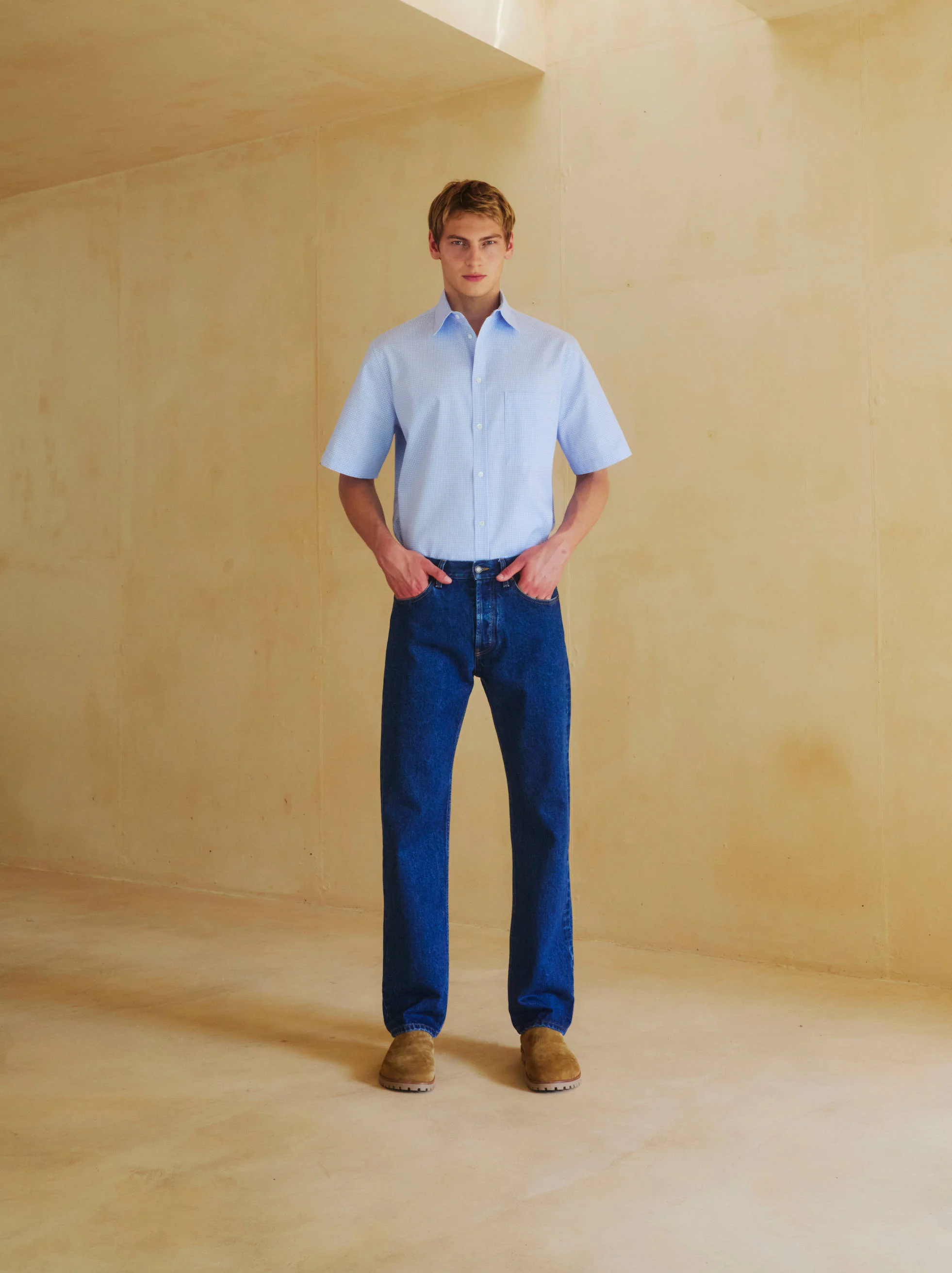 VALE - VICHY COTTON BONDED SHIRT - Image 2